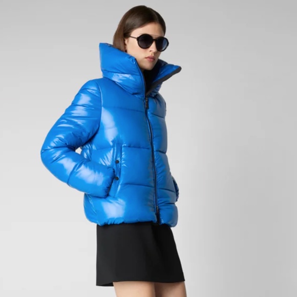 Save The Duck Isla Women's Puffer Jacket Blue Berry